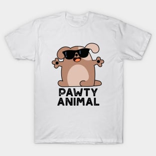 Pawty Animal Cute Party Dog Pun T-Shirt